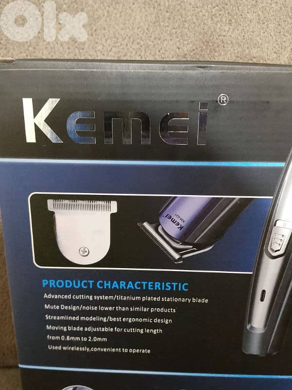 مكنة حلاقة رجالي للبيع ماركة KEMEI بعدا جديد السعر 15$ منهي 7
