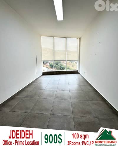 Prime Location Brand New 100 sqm Office For Rent in Jdeideh+City View