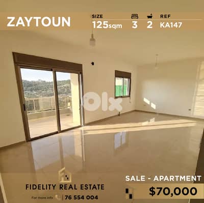 Apartment for sale in Zaytoun KA147 شقة للبيع في الزيتون