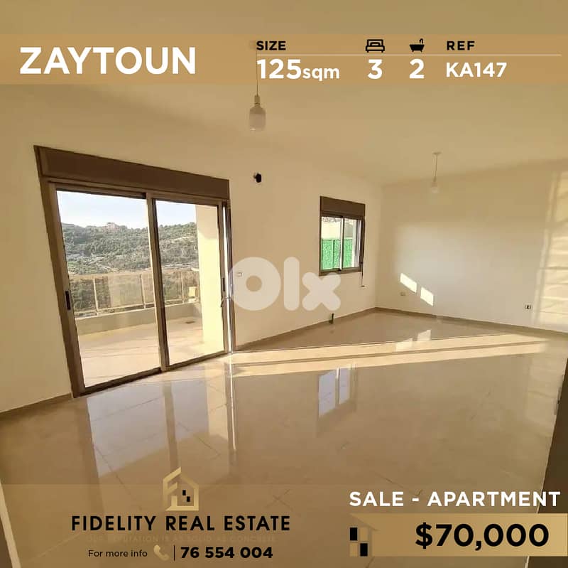 Apartment for sale in Zaytoun KA147 شقة للبيع في الزيتون 0