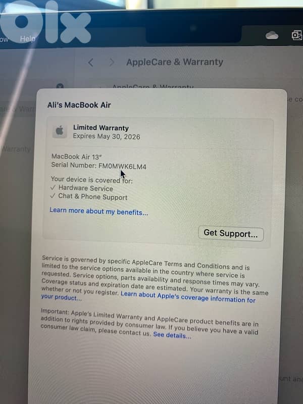 Apple MacBook Air M4 Like New For Sale ! 3