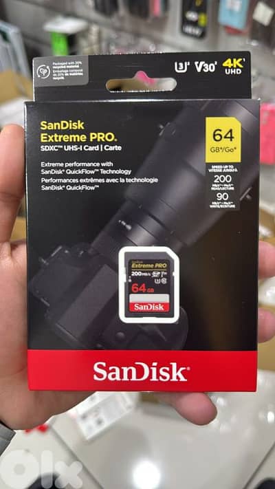 Sandisk extreme pro sdxc uhs-I card 64gb 200mg/s