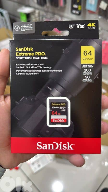 Sandisk extreme pro sdxc uhs-I card 64gb 200mg/s 0
