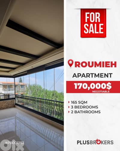 Spacious Apartment for sale in Roumieh 