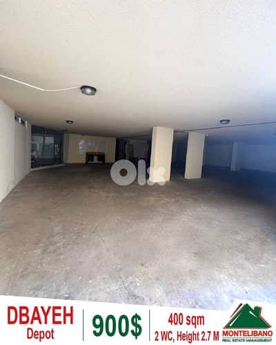 400 sqm Depot For Rent in Dbayeh