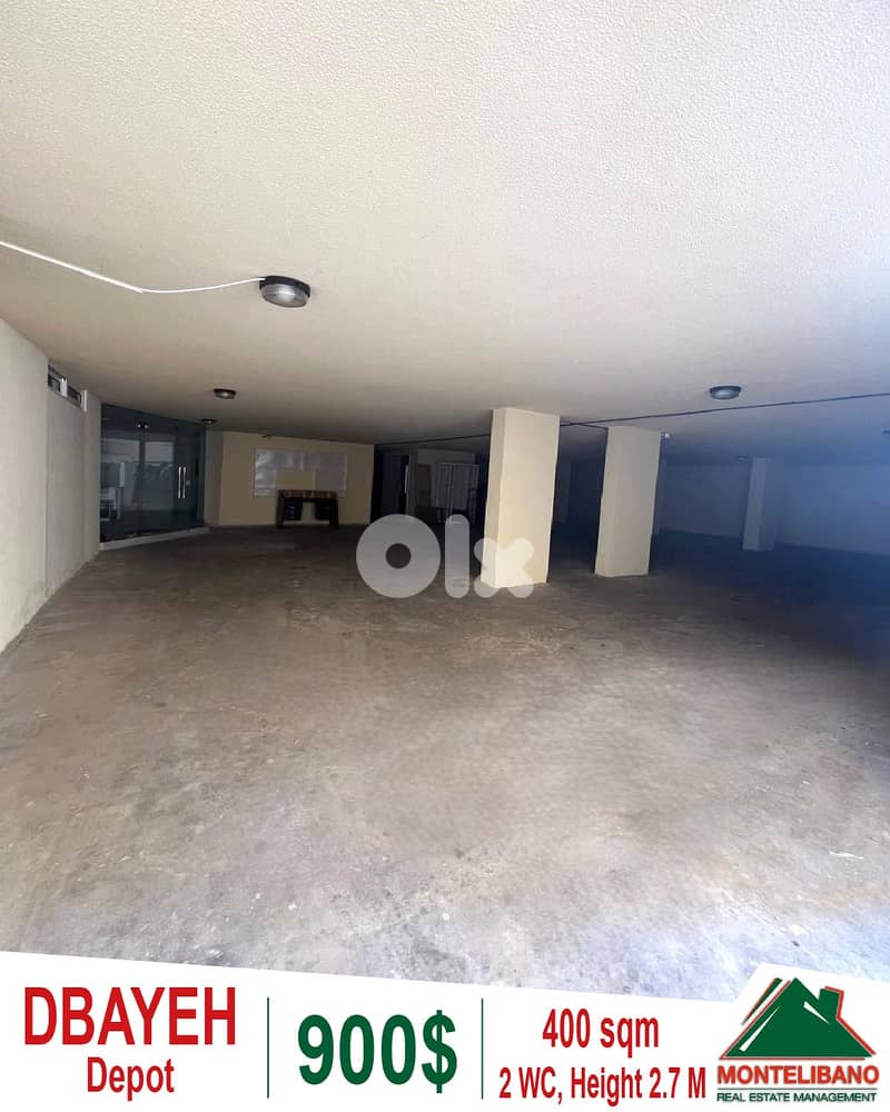400 sqm Depot For Rent in Dbayeh 0