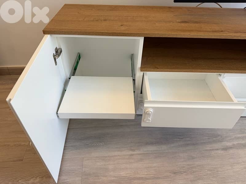 white and wood tv unit 3