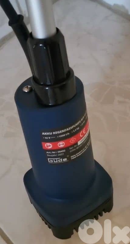Cordless water pump GUDE, German made, ideal for solar panels cleaning 2