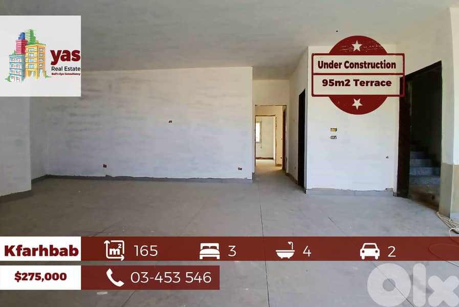 Kfarhbab 165m2 | 95m2 Garden | Last Phase | Partial View | IV/EH 0