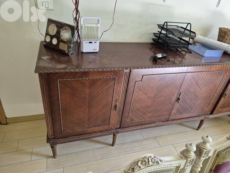 2arms chair and one sofa 1 wardrobe 1 boufet cabinet 3