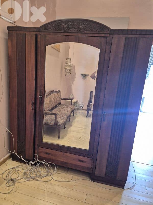 2arms chair and one sofa 1 wardrobe 1 boufet cabinet 4