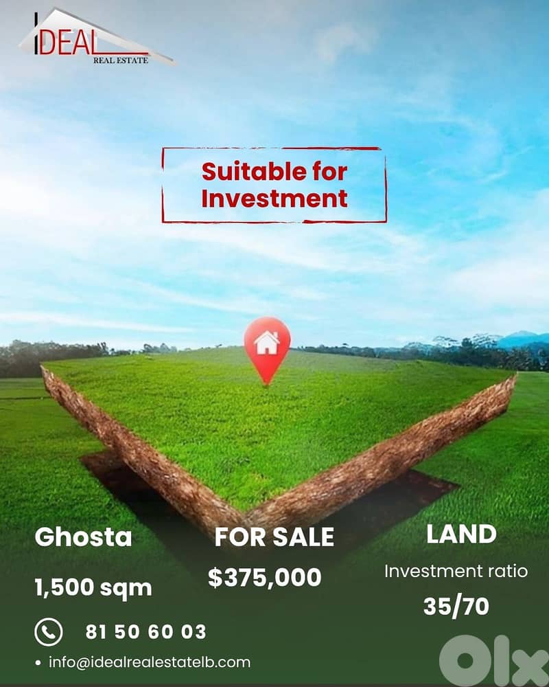 Land for sale in Ghosta Keserouan عقار للبيع في غوسطا كسروان 0