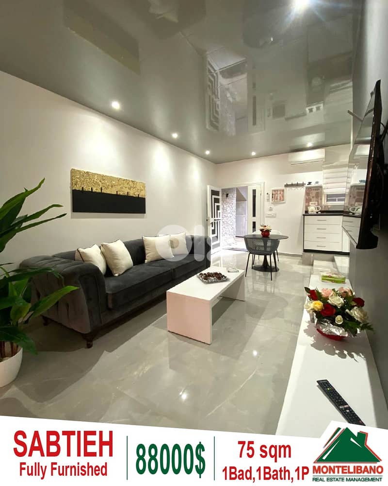 Fully Furnished 75 sqm Apartment For Sale in Sabtieh + 50 sqm Terrace 0