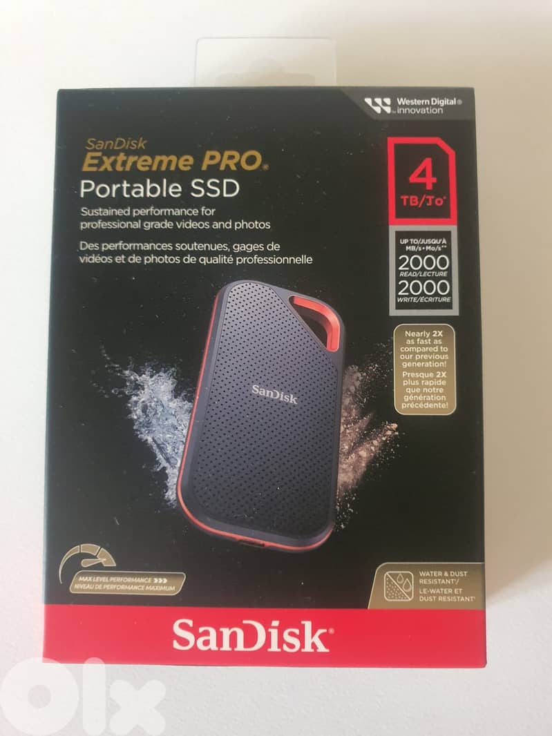 SanDisk Extreme PRO 4TB Portable SSD – USB 3.2 0
