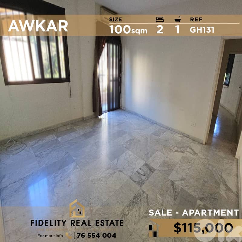 Apartment for sale in Awkar GH131 شقة للبيع في عوكر 0
