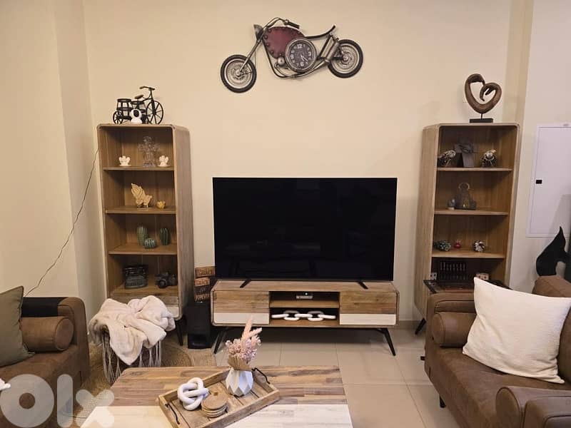 Antique Tv cabinet with center table 0