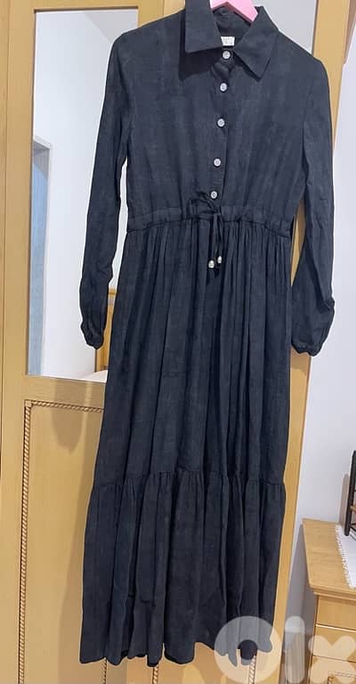 فستان اسود طويل Maxi Black Dress