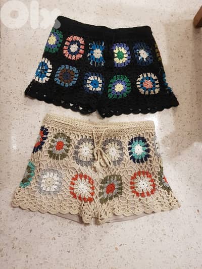 short crochet 2 pieces multicolor size s/m