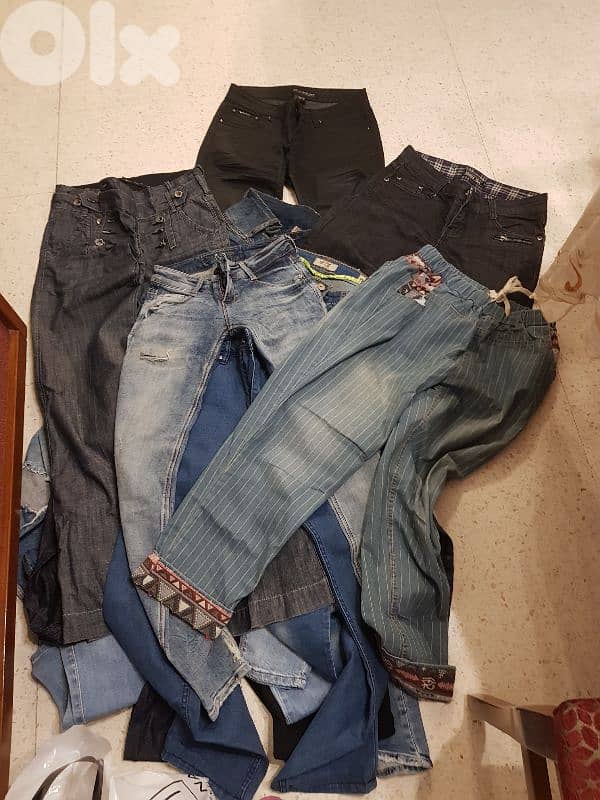 pants jeans  13 pieces good condition used as new size s/m 0