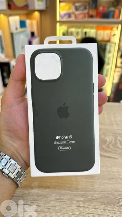 Silicone case magsafe iphone 15 cypress