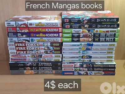 French Japanese mangas, all original. barely used