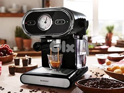 espresso machine silver crest retro
