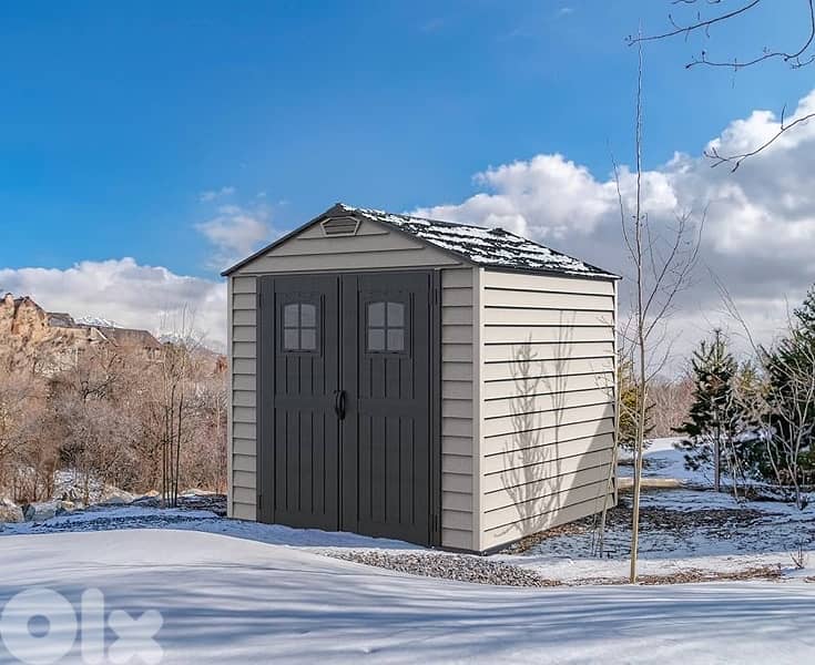 Vinyl Garden Storage Shed with Floor, 2