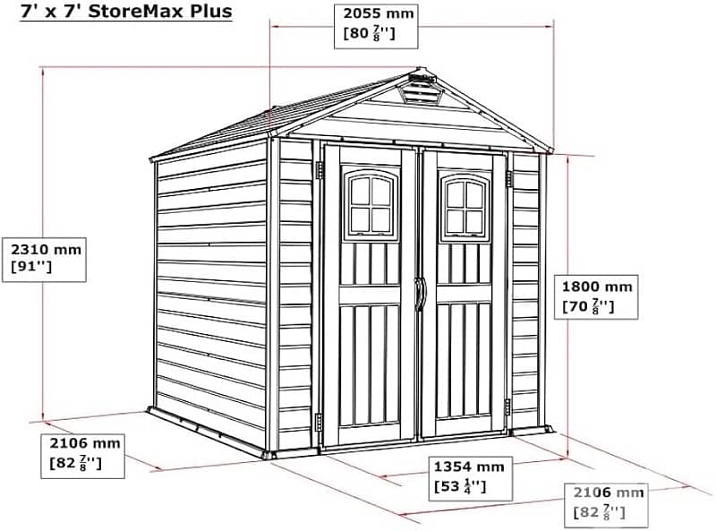 Vinyl Garden Storage Shed with Floor, 4