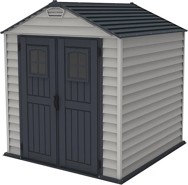 Vinyl Garden Storage Shed with Floor, 6