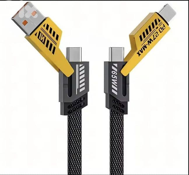Metal USB Charging Cable 4-in-1 Nylon Type C/USB A. /4$ delivery 1