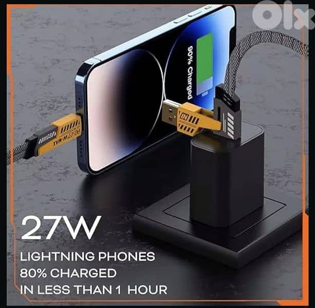 Metal USB Charging Cable 4-in-1 Nylon Type C/USB A. /4$ delivery 3