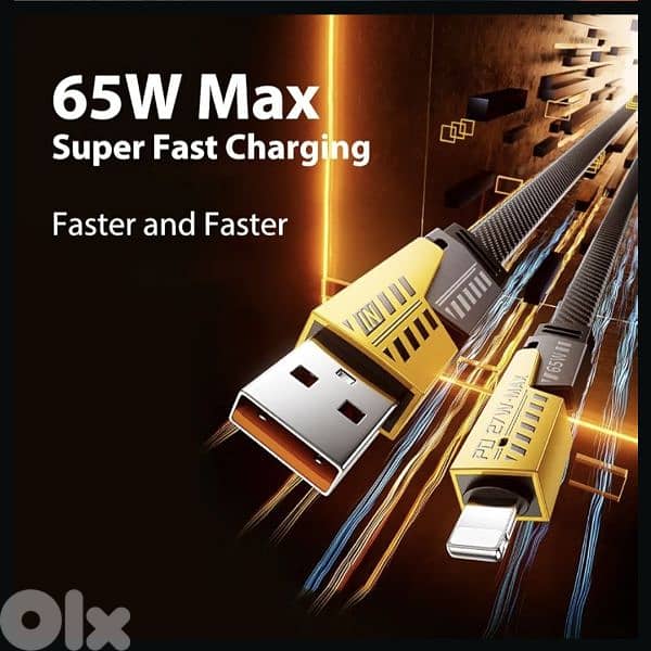 Metal USB Charging Cable 4-in-1 Nylon Type C/USB A. /4$ delivery 4