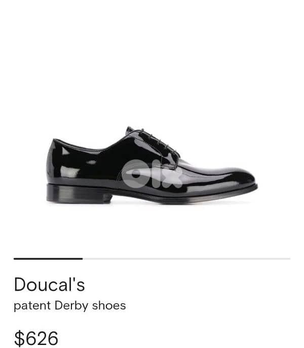 Authentic Doucal's Patent Derby shoes real leather 0