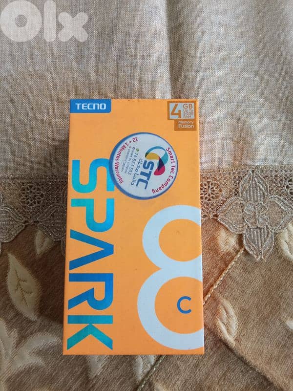 تلفون للبيع ماركة TECNO SPARK 8C شبه جديد كلو شغال مع علبتو سعرو 60$ 0