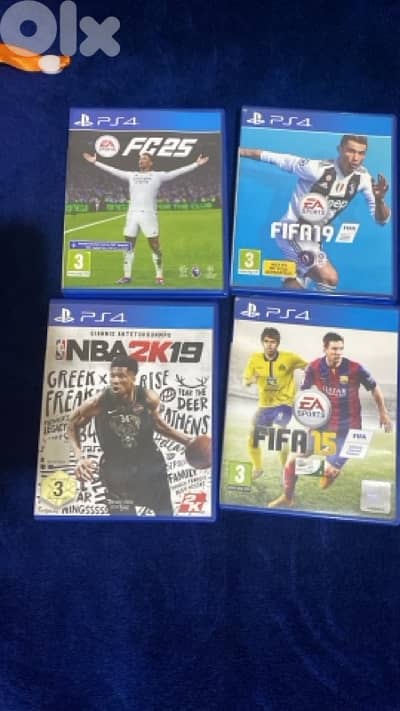 PS4 slim 500GB with 2 original controllers and 4 games