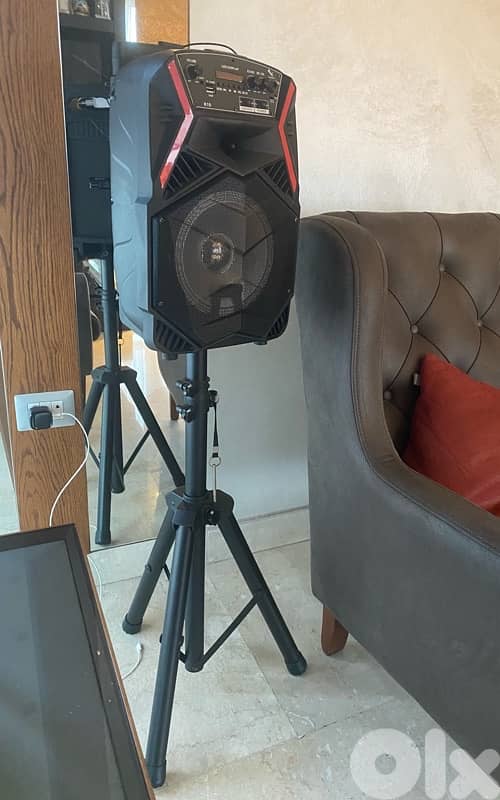 Karaoke Speaker with Tripod 1