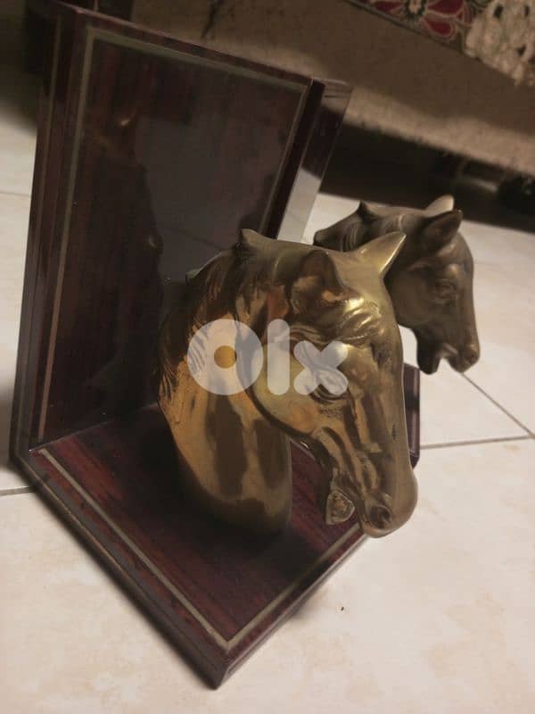 دعامات كتب راس حصان نحاس 0