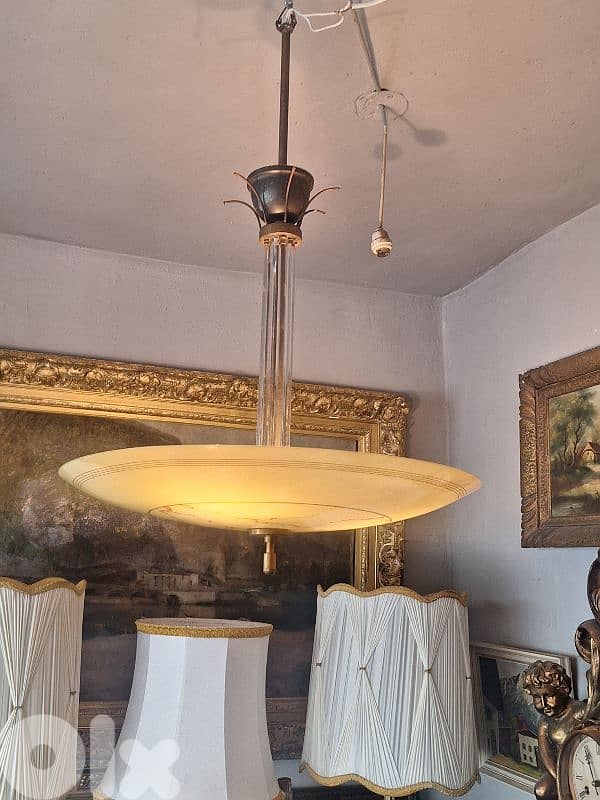 1970 opaline chandelier 1