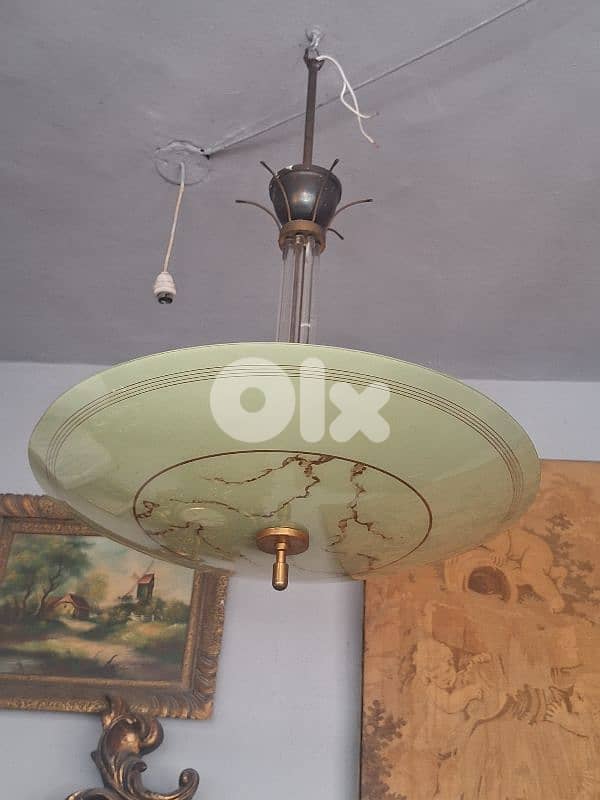 1970 opaline chandelier 4