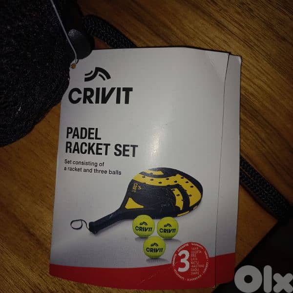 Crivit padel racket Set with 3 balls 1