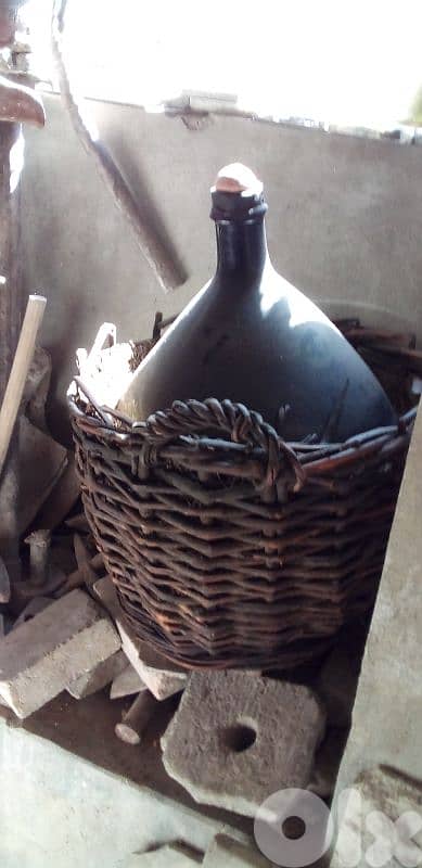 Antique glass bottle