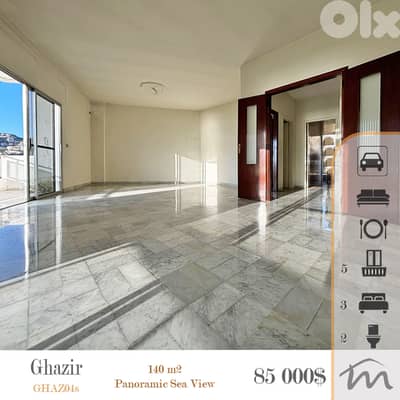 Ghazir | 607$/m² | 3 Bedrooms | 5 Balconies | Well-Maintained Building