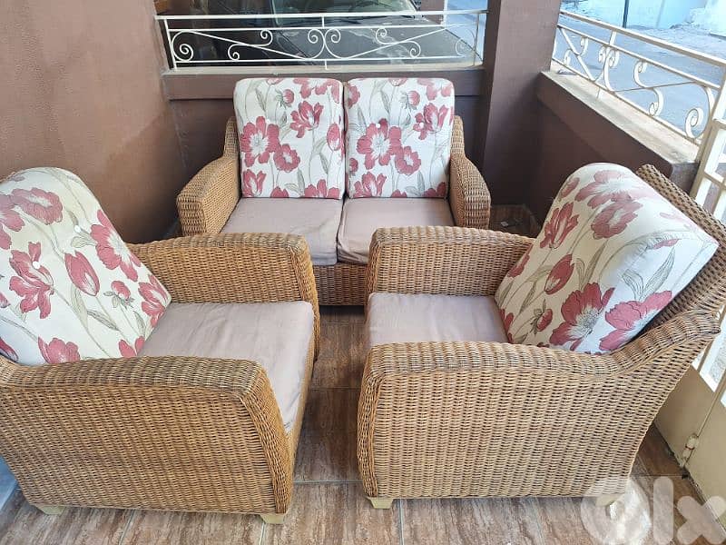 طقم صالون خيزران الاصلي القديم 0