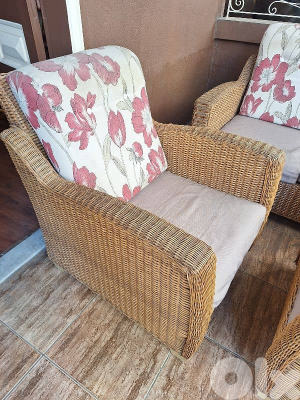 طقم صالون خيزران الاصلي القديم 2