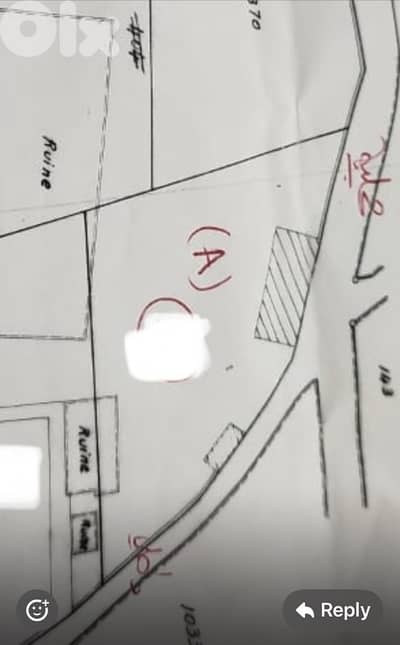 520m land zone 30/90 four floors building Kfarchima Baabda
