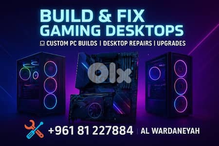 Custom Gaming PC Builds & Desktop Repairs | Fast & Affordable