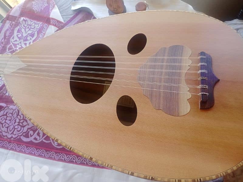 عود زرياب 0 موديل عراقي مع شنطة وريش . جديد 12