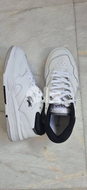 LACOSTE MEN'S LINESHOT LEATHER SNEAKERS SIZE 40 2