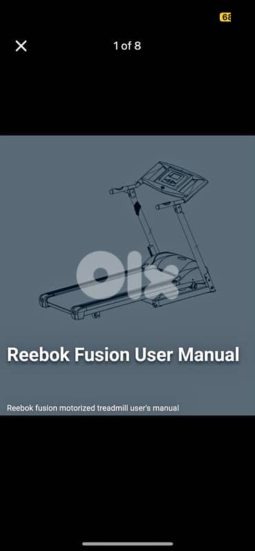 Reebok treadmill 0