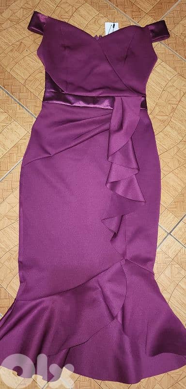 burgendy midi dress 2